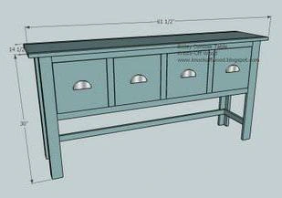 Balin Console Table dimension diagram 1