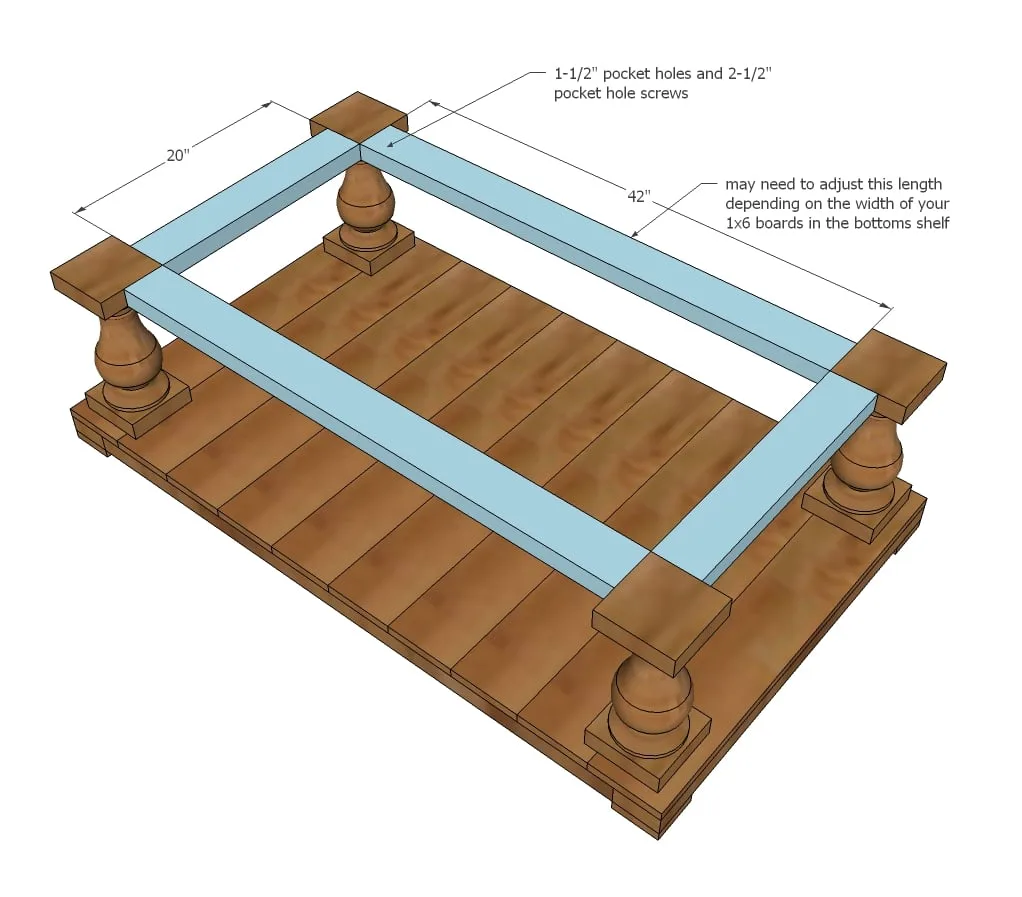 Balustrade Coffee Table, step 6