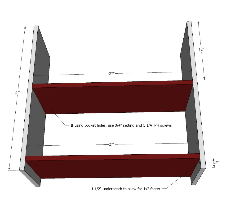 Barn Shaped Bookshelf, step 1