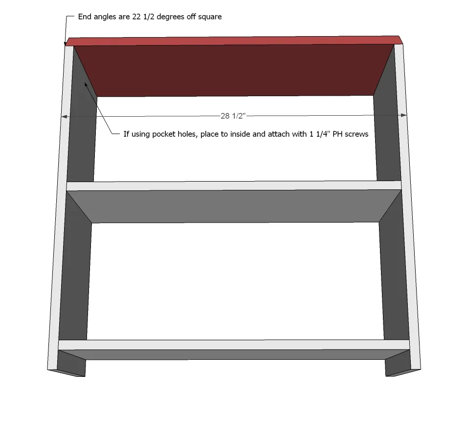 Barn Shaped Bookshelf, step 2