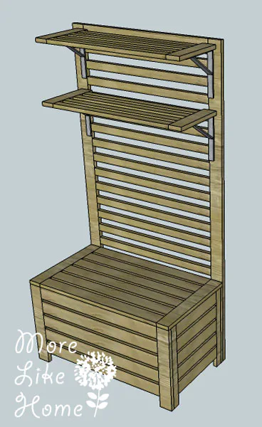 Bench for Outdoor Wall Panel System by More Like Home, step 10