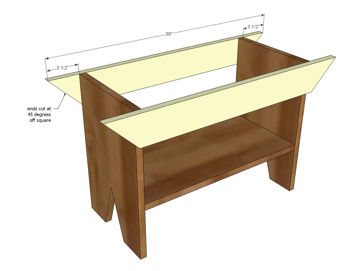 Bench with Shelf and Scrap Wood Top, step 3