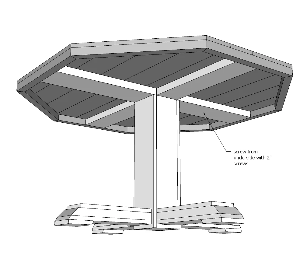 Benchmark Pedestal Base Round or Octagon Table, step 9
