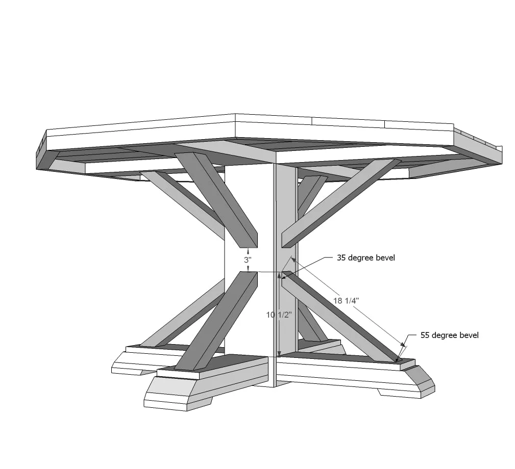 Benchmark Pedestal Base Round or Octagon Table, step 10