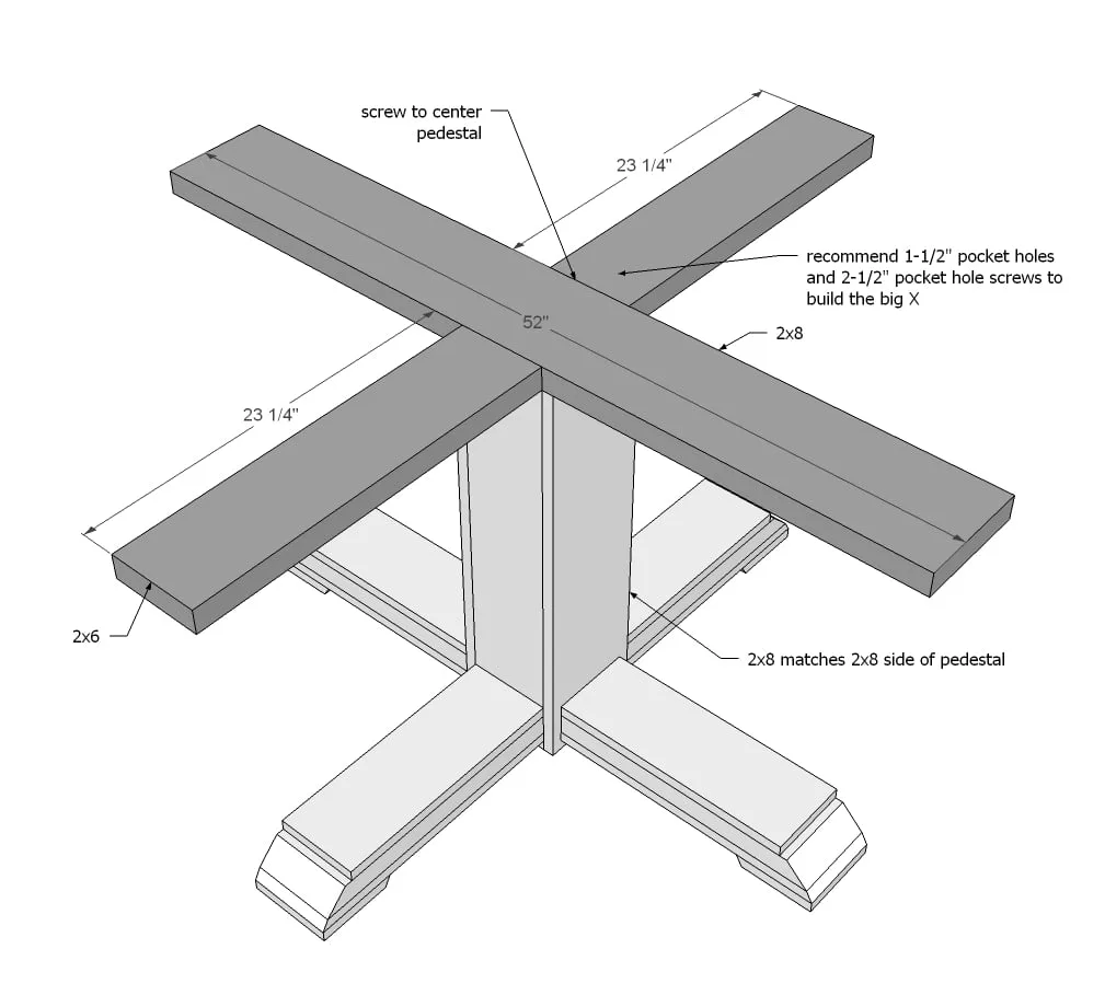 Benchmark Pedestal Base Round or Octagon Table, step 7