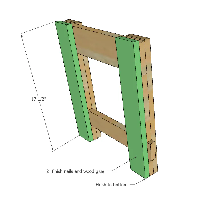 Benchright Industrial Farmhouse Bench, step 2