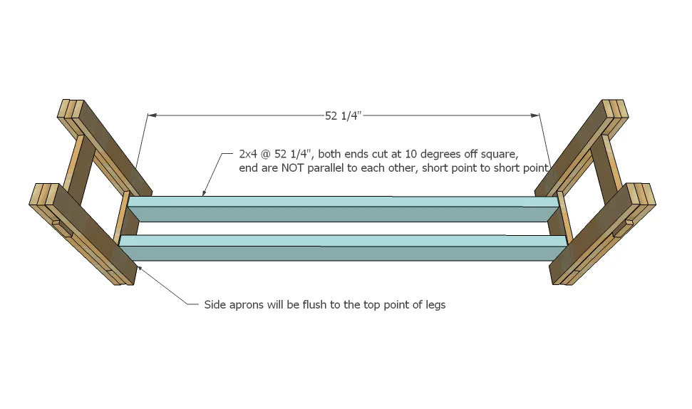 Benchright Industrial Farmhouse Bench, step 3