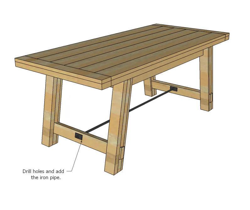 Benchright Industrial Farmhouse Table, step 12