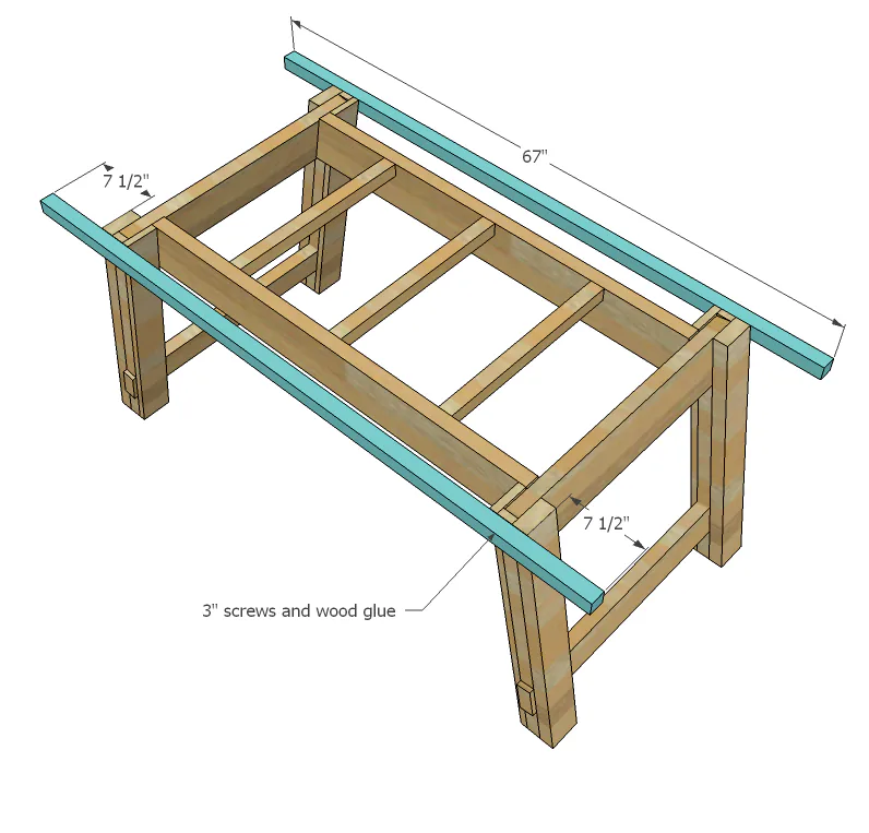 Benchright Industrial Farmhouse Table, step 7