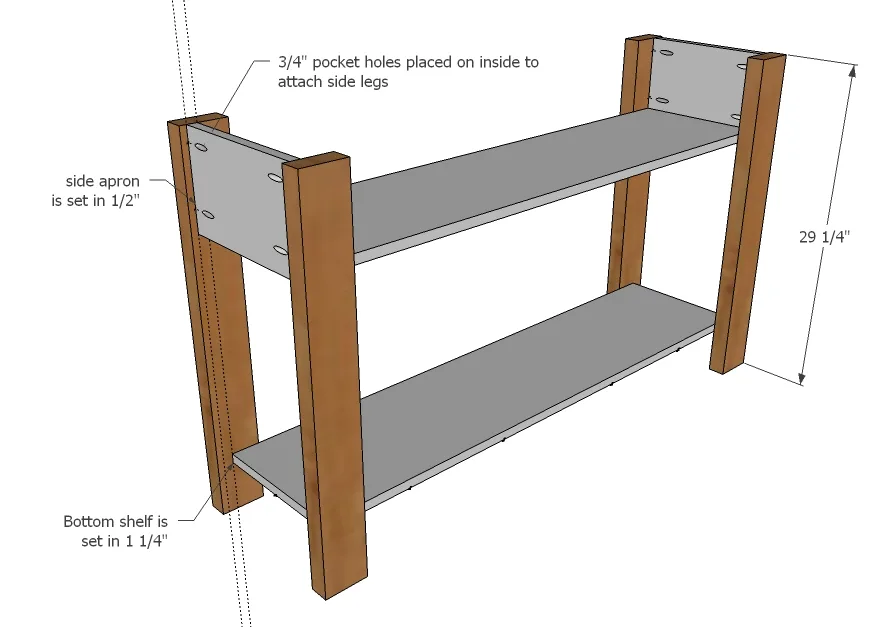 Benchwright Console Table, step 3