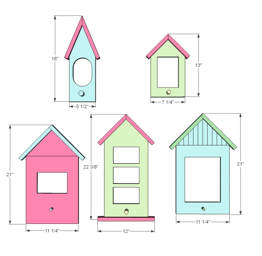 Birdhouse Frames dimension diagram 1