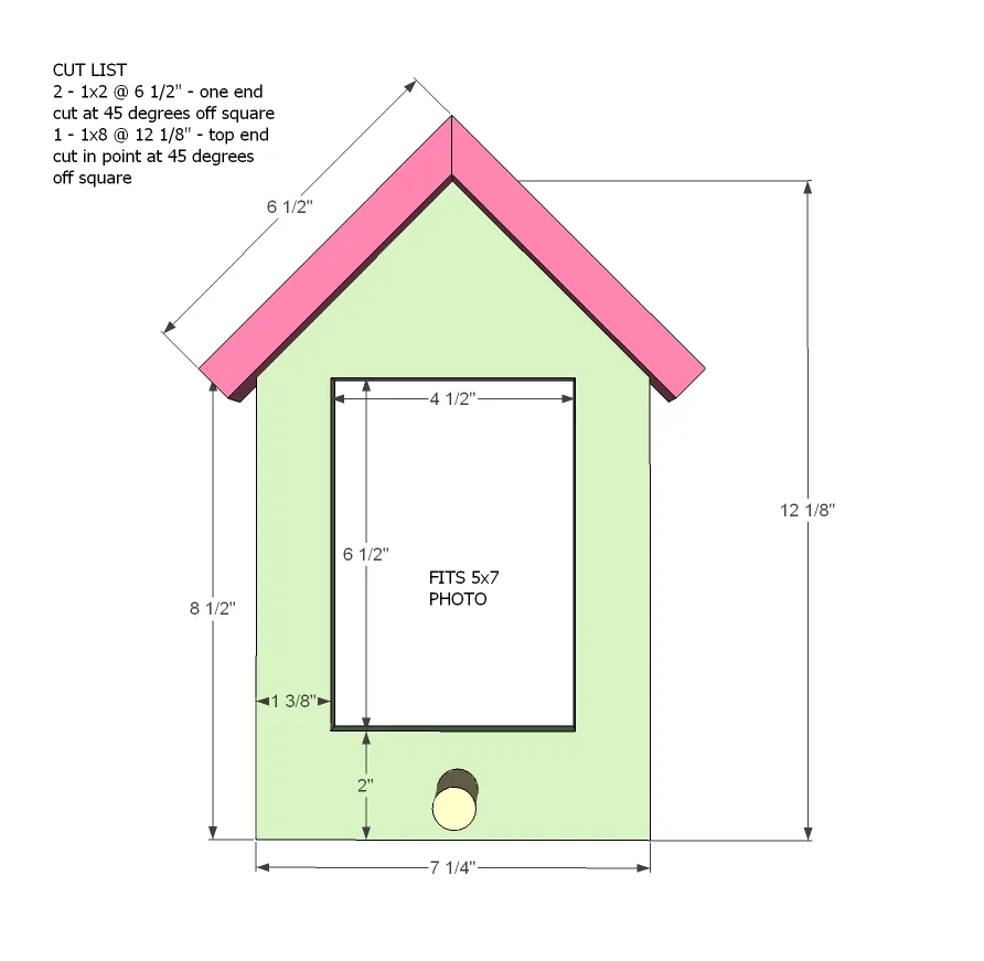 Birdhouse Frames, step 1