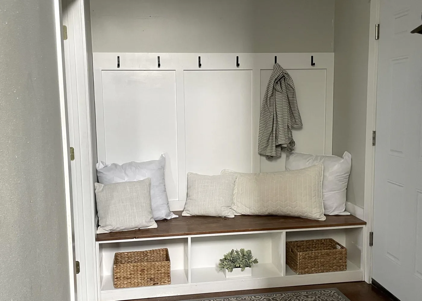 Board and Batten Panel for Entryway or Mudroom