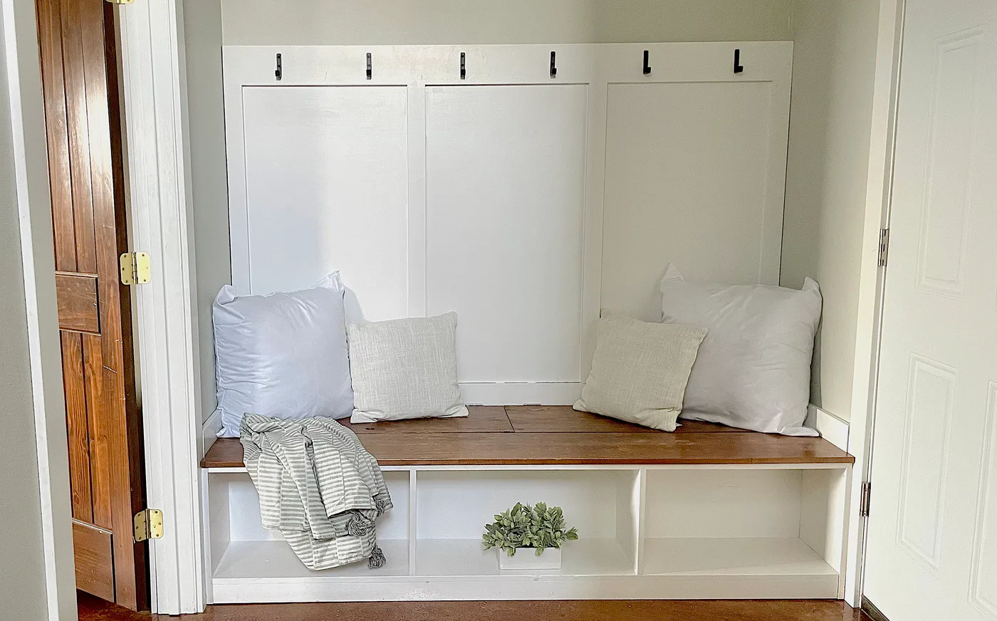 Board and Batten Panel for Entryway or Mudroom, step 13