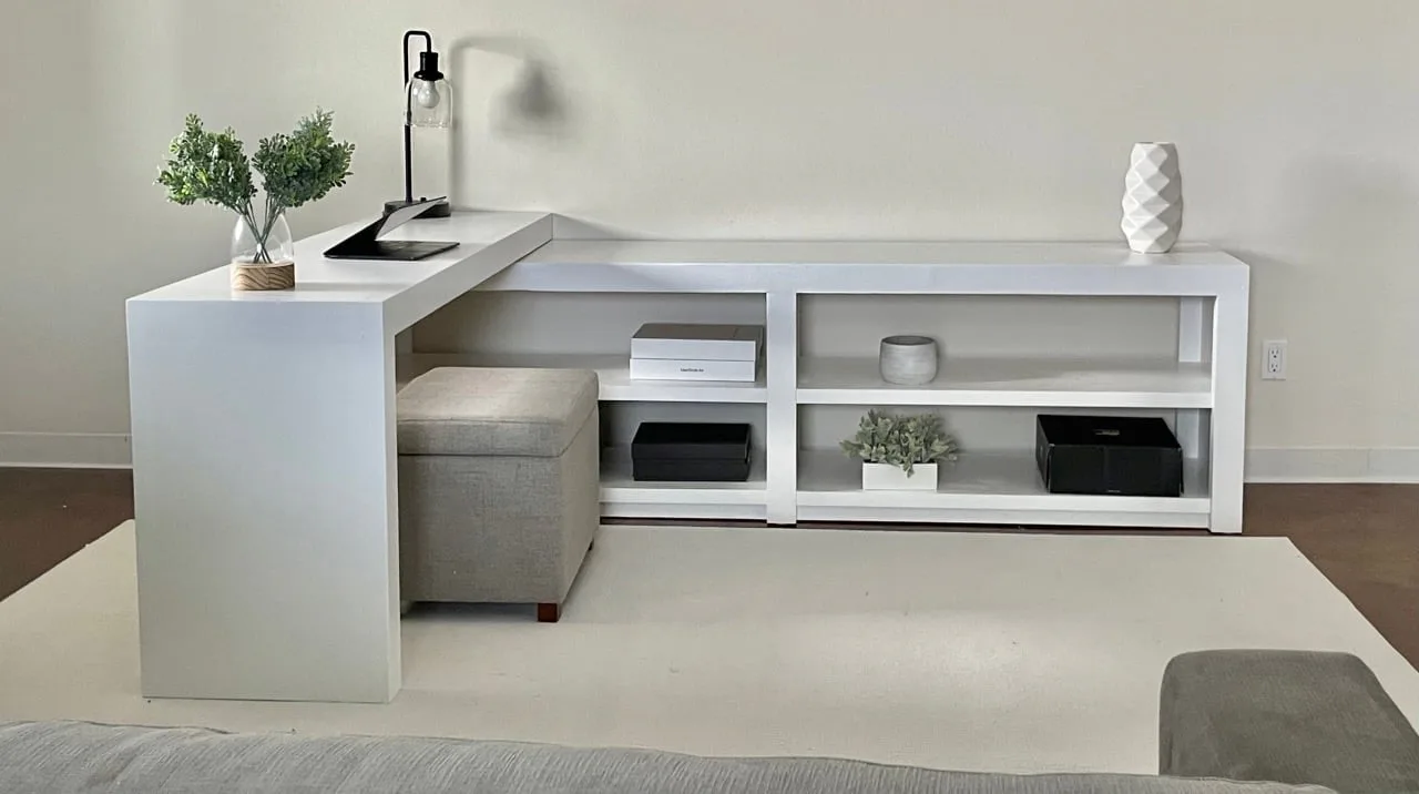Bold Modern L-Shape Rotating Desk