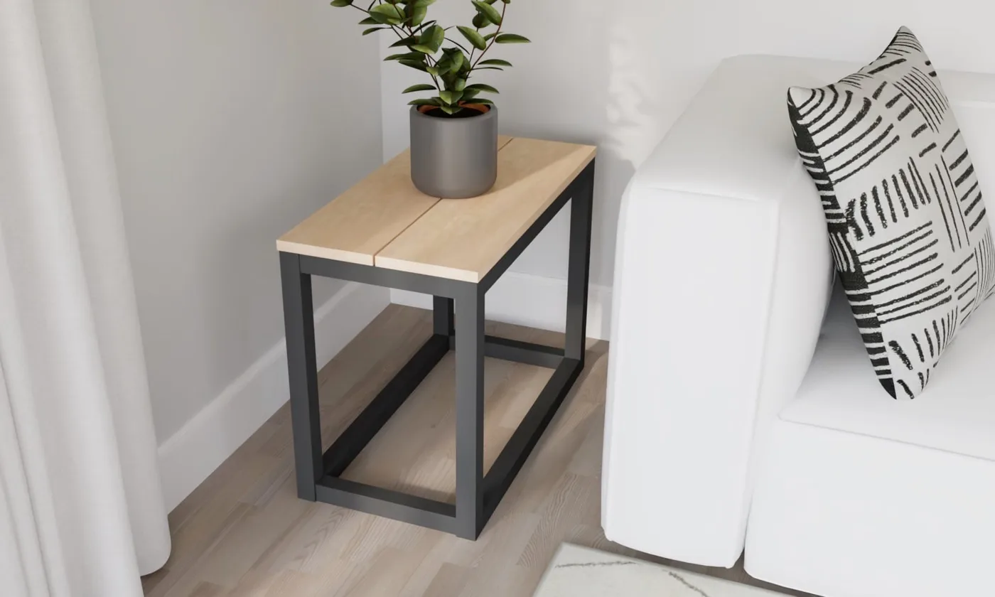 Box Frame Rectangle Side Table