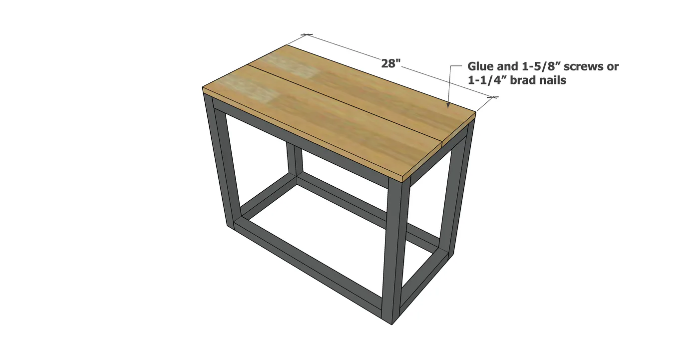 Box Frame Rectangle Side Table, step 4