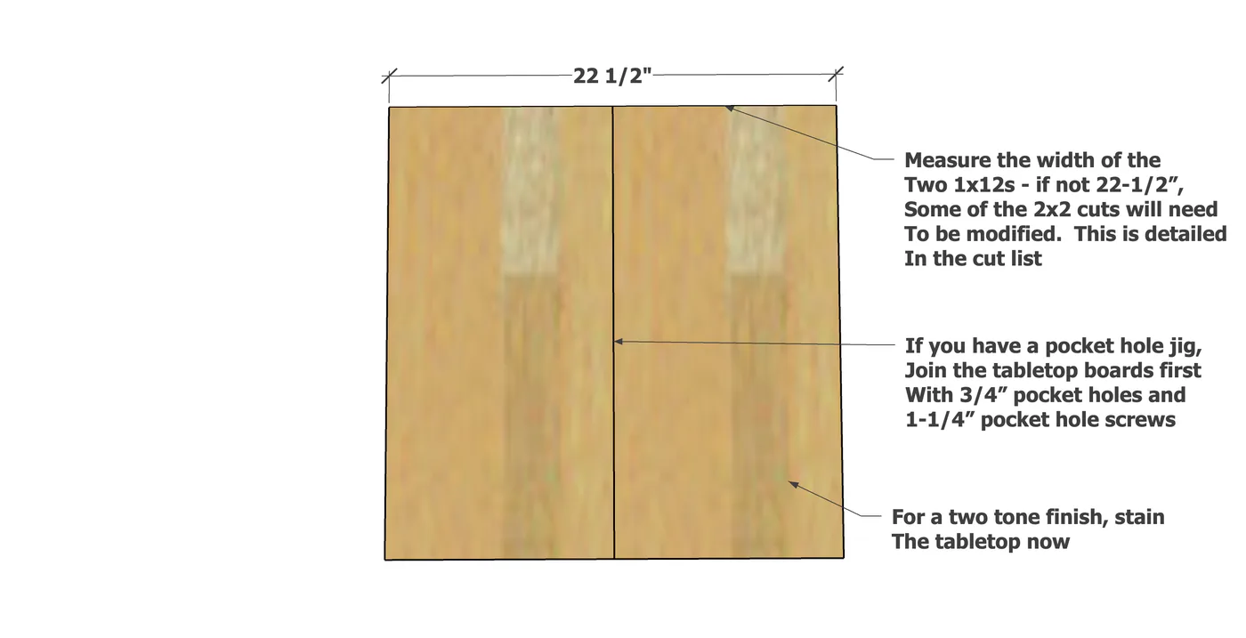 Box Frame Square Side Table, step 1