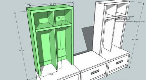 Braden Entryway Hutch dimension diagram 1