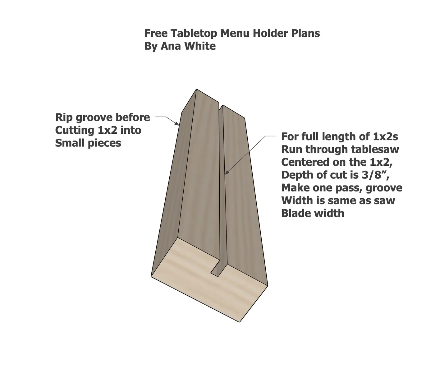 Build Your Own Table Menu Stands, step 1