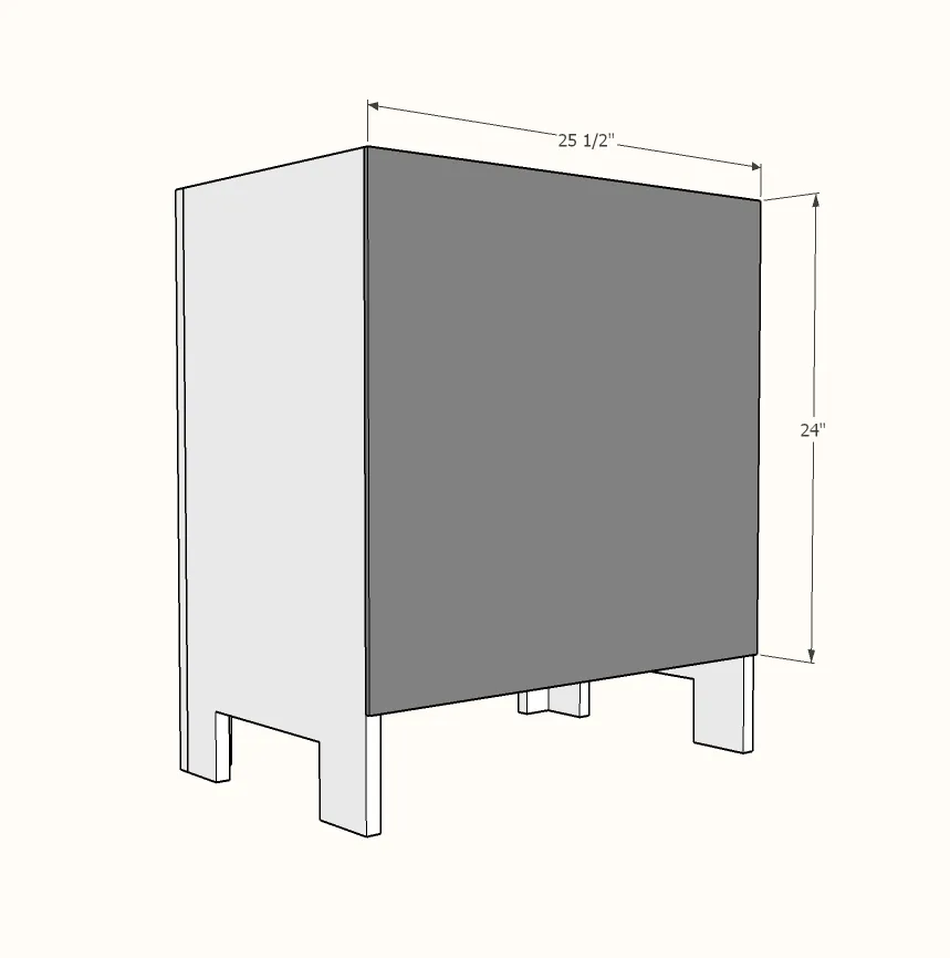 Cabinet Style Farmhouse Nightstand with Door, step 3