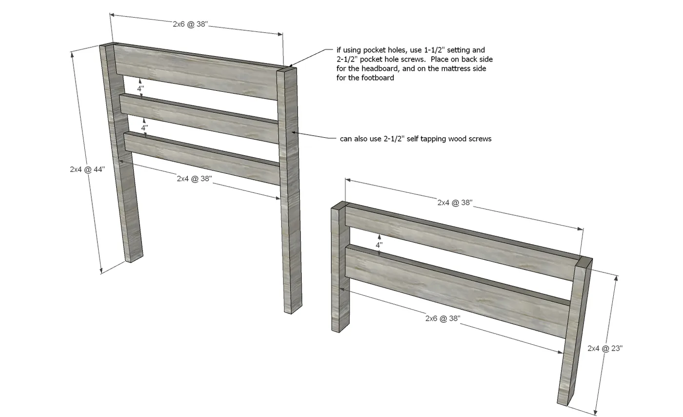 Camp Twin Bed Frame [Fits under the Camp Loft Bed], step 1