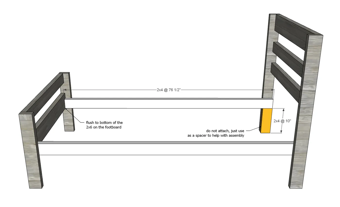 Camp Twin Bed Frame [Fits under the Camp Loft Bed], step 2