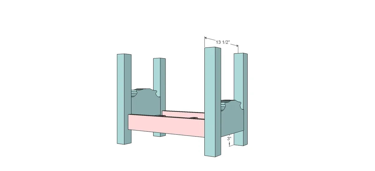 Canopy Doll Bed for American Girls 18" Dolls, step 5