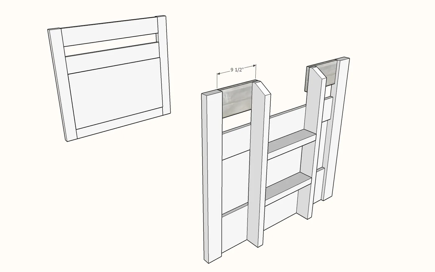 Captains Bed with Trundle Bed, step 4