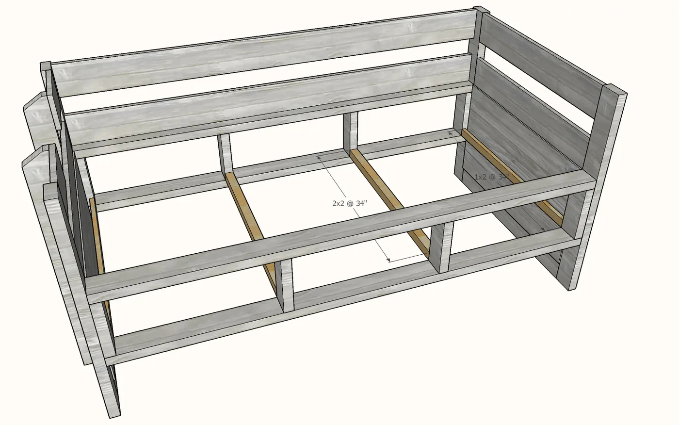 Captains Bed with Trundle Bed, step 7
