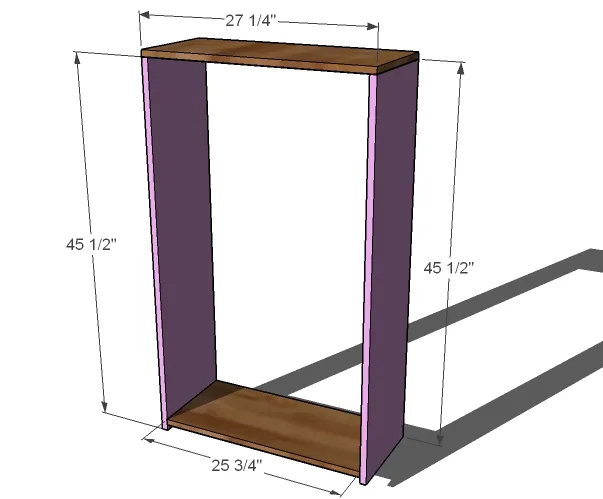 Cara Bookcase, step 1
