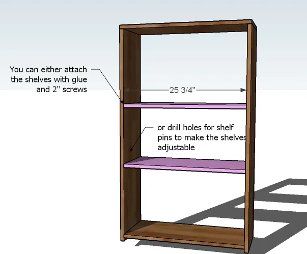 Cara Bookcase, step 2