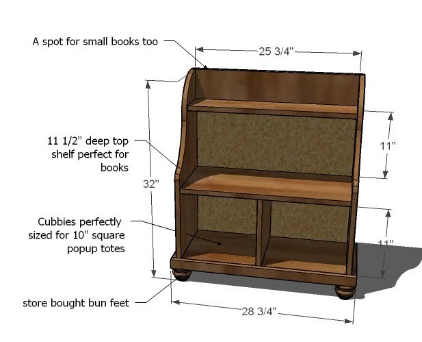 Cara Storage Console dimension diagram 1
