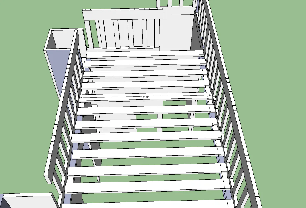 Castle Loft Bed with Stairs and Slide, step 22
