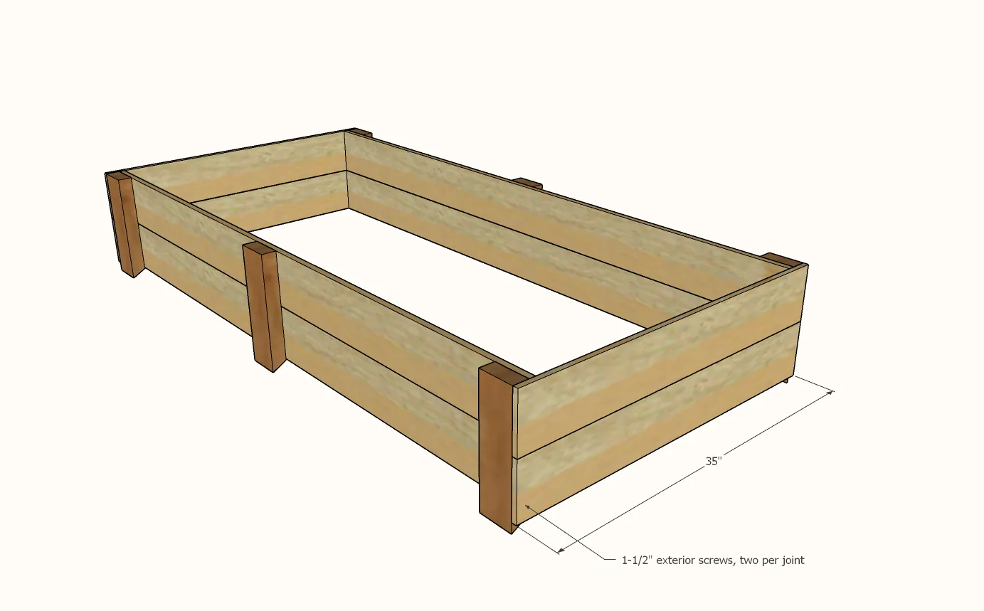 Cedar Fence Picket Raised Garden Beds, step 2