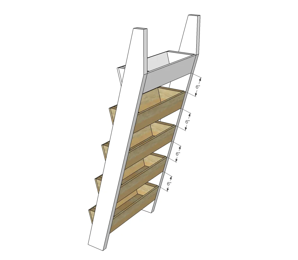 Cedar Vertical Tiered Ladder Garden Planter, step 5