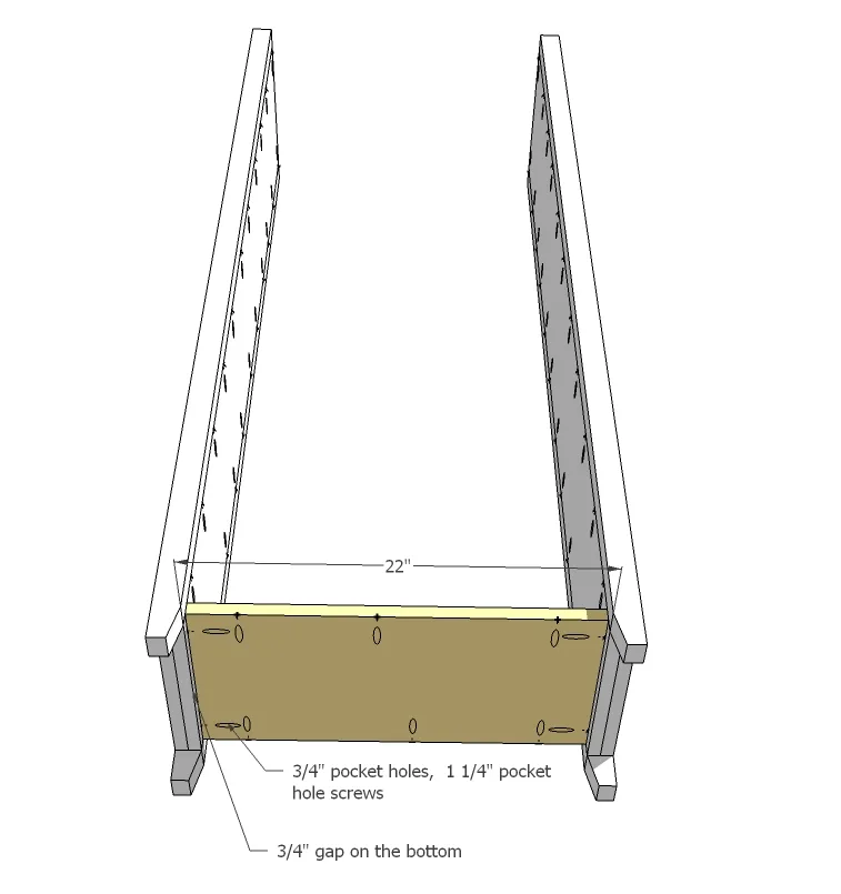 Channing Bookcase, step 3
