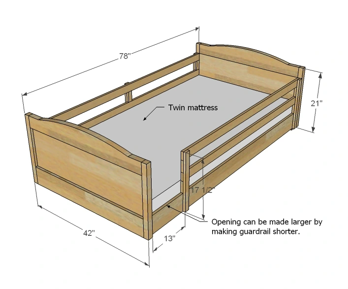 Chelsea Top Bunk dimension diagram 1