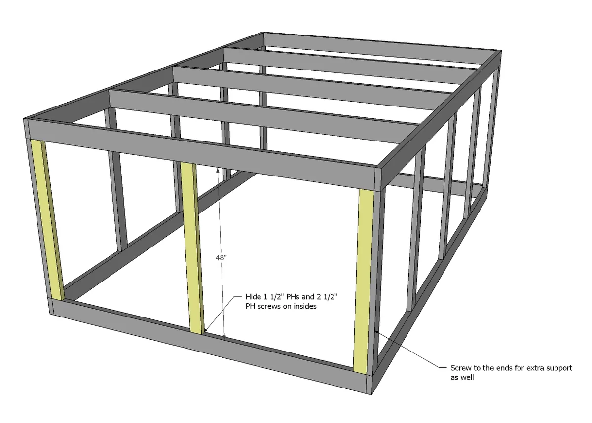 Chicken Coop Run for Shed Coop, step 3