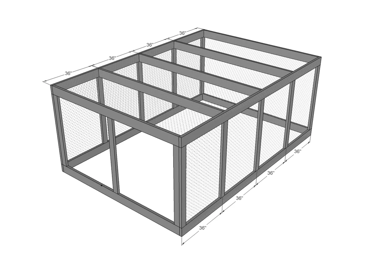Chicken Coop Run for Shed Coop, step 4