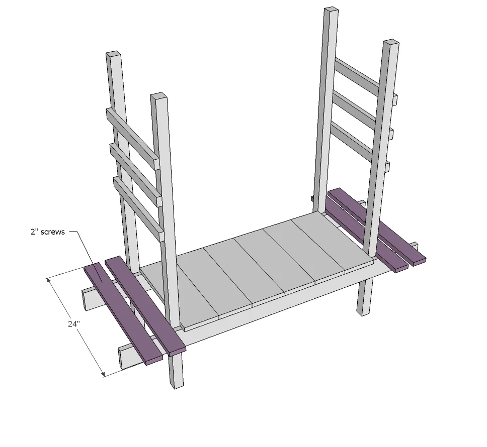Child's Bench with Arbor, step 3