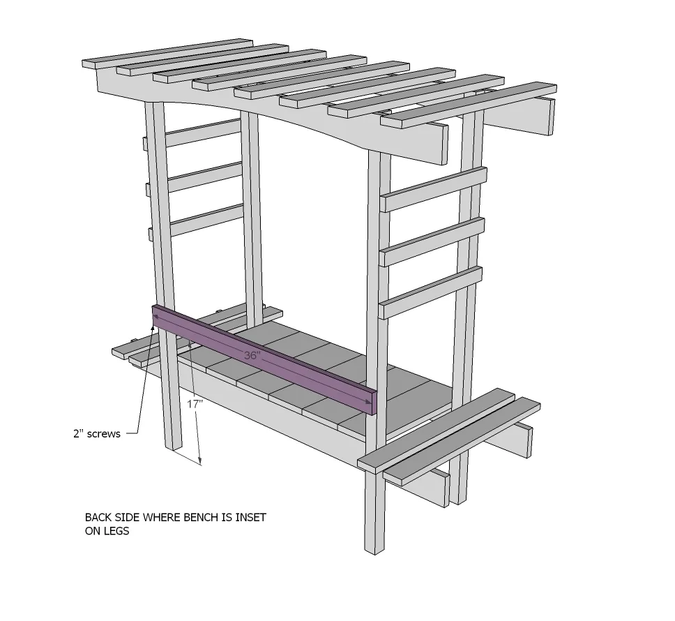 Child's Bench with Arbor, step 6