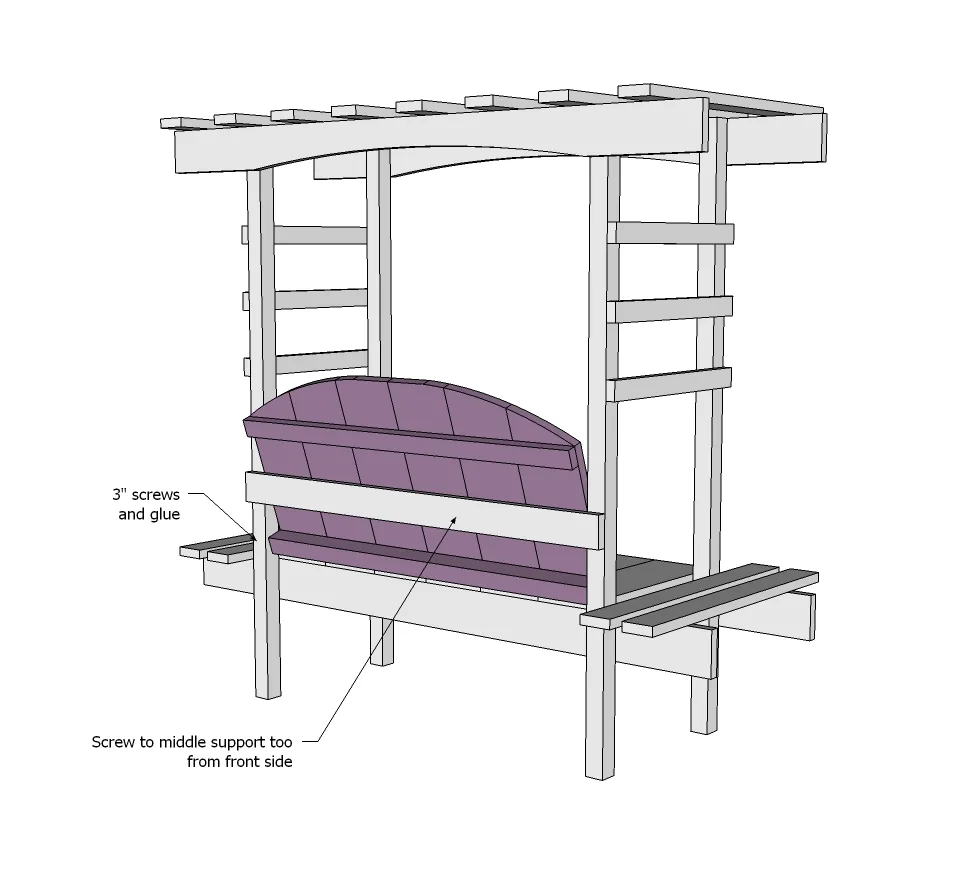 Child's Bench with Arbor, step 8