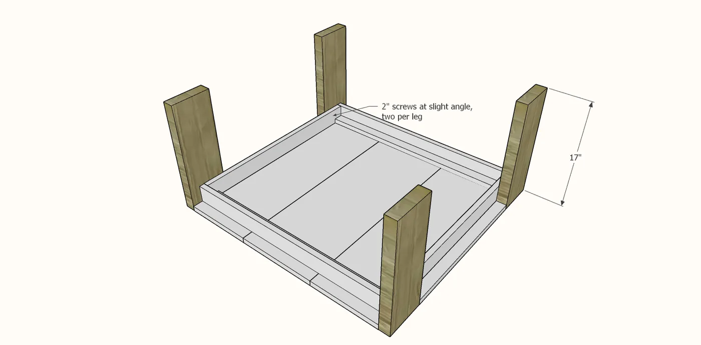 Chunky Leg Coffee Table, step 5