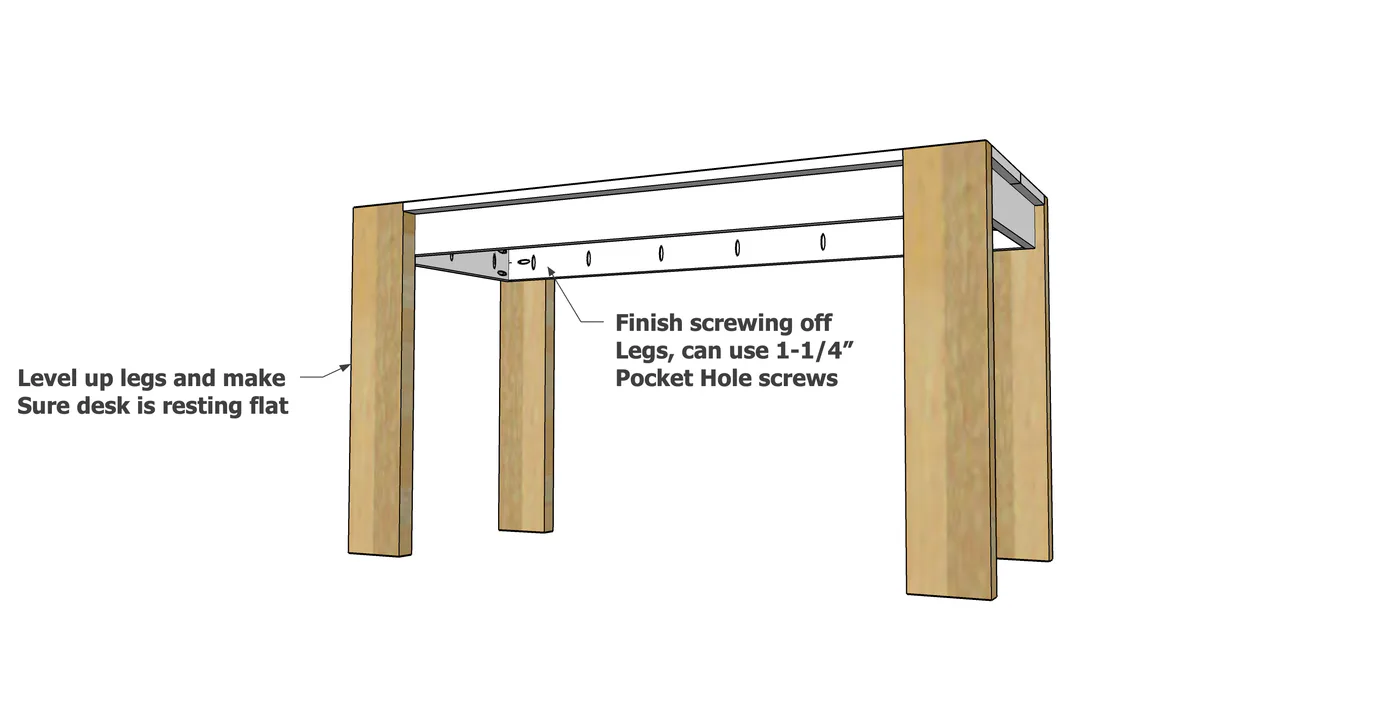 Chunky Leg Desk, step 5