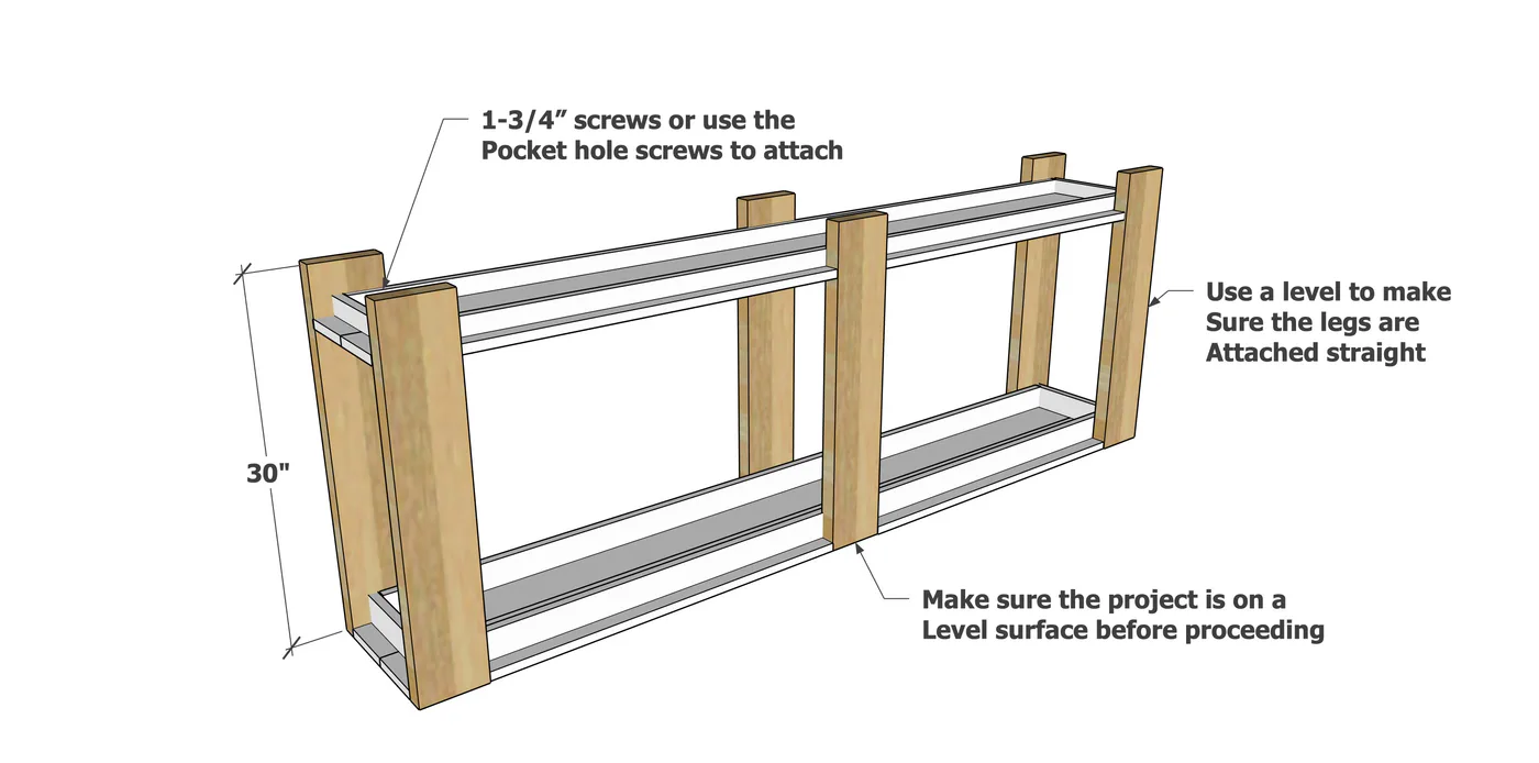 Chunky Leg Grand Console Table, step 3
