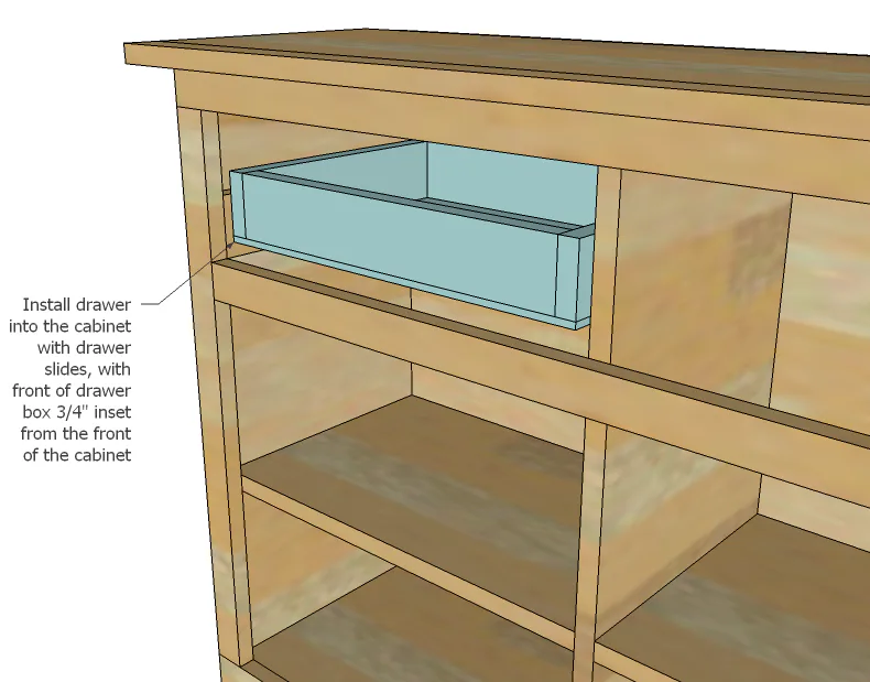 Cindy Wood Console Table with Drawers, step 13