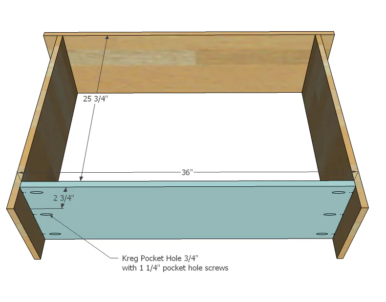 Cindy Wood Console Table with Drawers, step 2