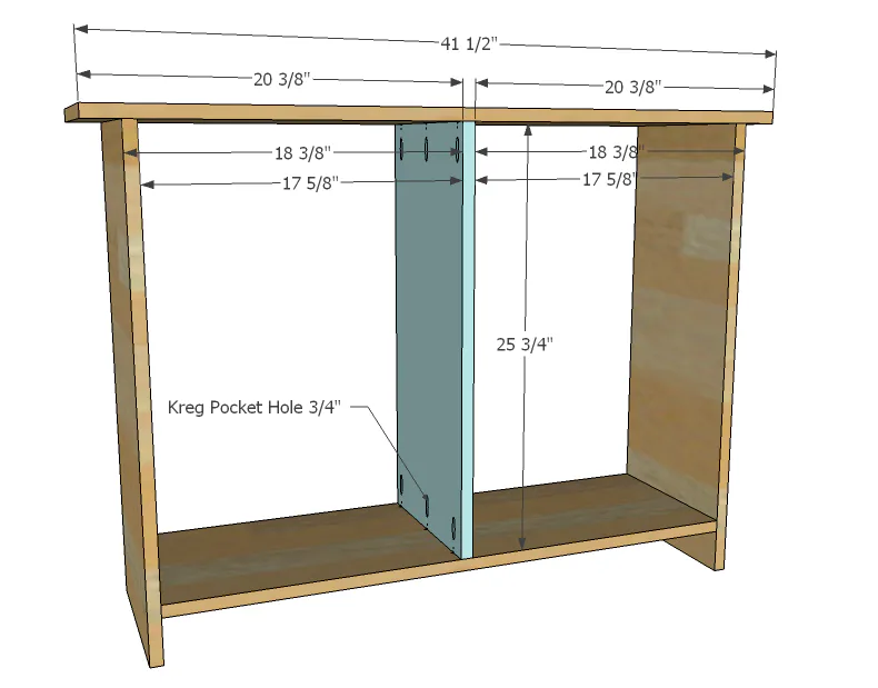 Cindy Wood Console Table with Drawers, step 3