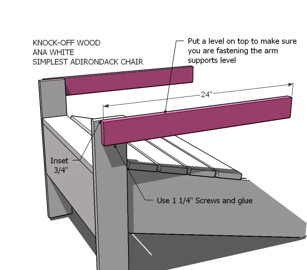 Classic Adirondack Chair, step 5